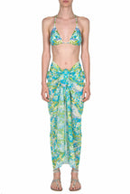 Bikini triangolo e slip blu Monet