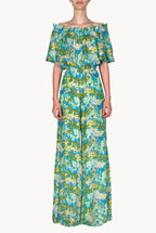 Blue Monet Off-Shoulder Jumpsuit
