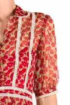 Vestito chemisier con stampa Micro Papaveri