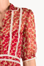 Vestito chemisier con stampa Micro Papaveri