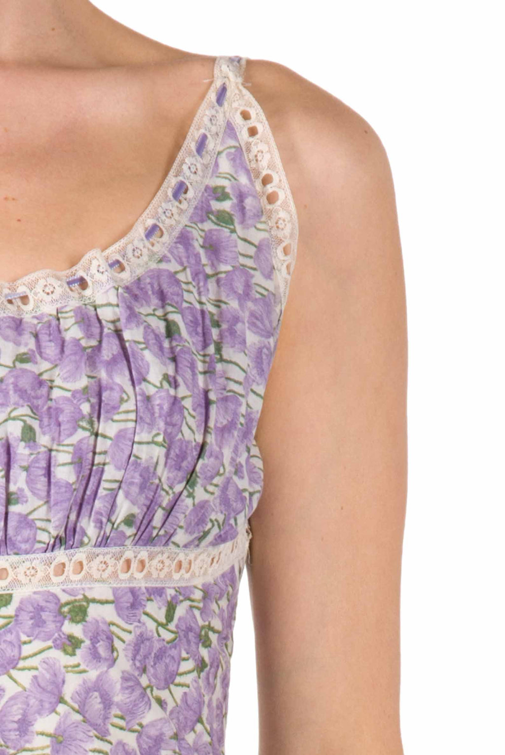 Vestito in cotone con stampa Micro Papaveri