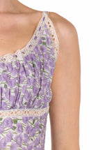 Vestito in cotone con stampa Micro Papaveri