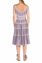 Vestito in cotone con stampa Micro Papaveri