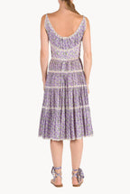 Vestito in cotone con stampa Micro Papaveri
