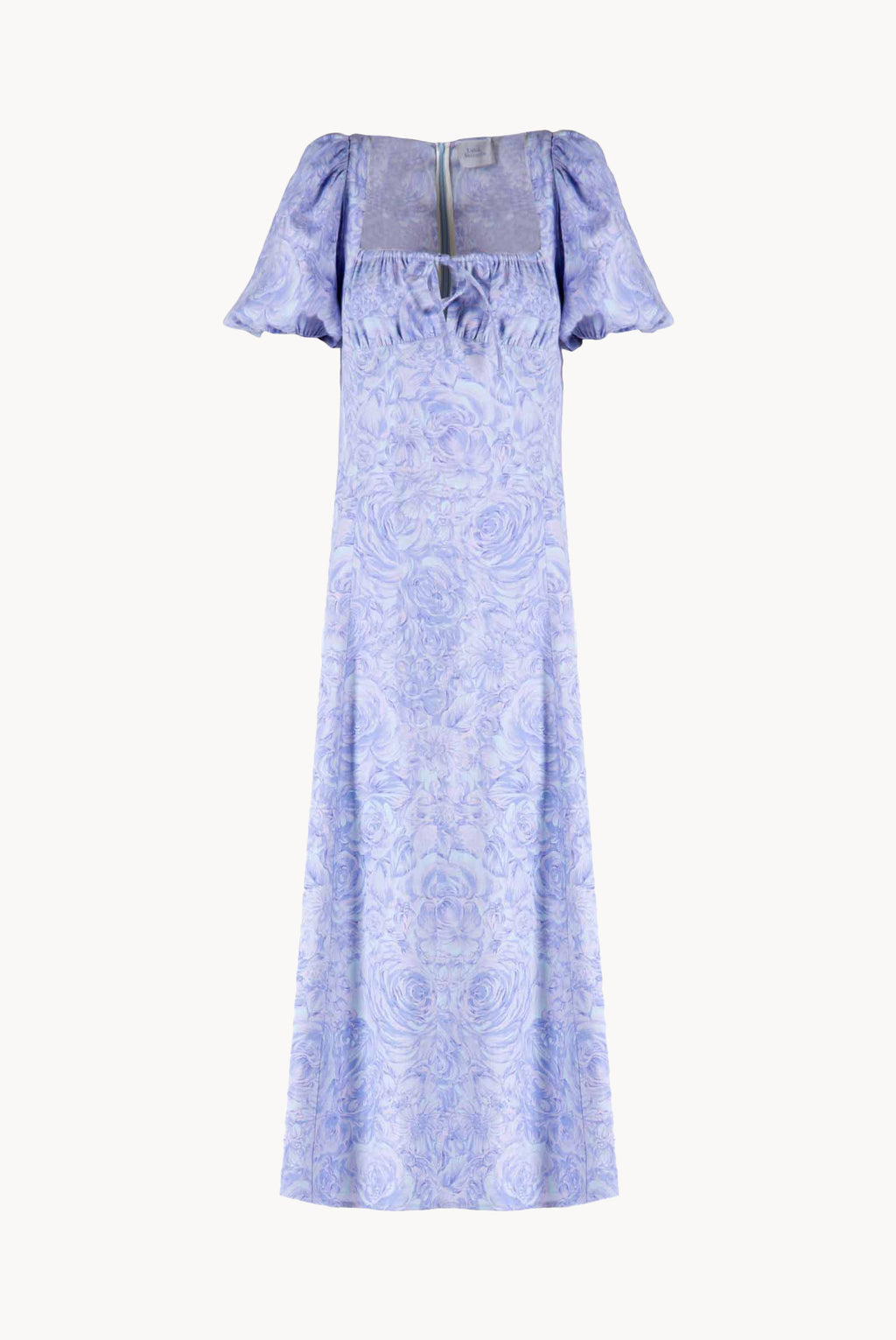 Vestito in lino con stampa rose