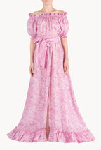 Roses Printed Organza Dress