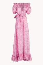 Roses Printed Organza Dress