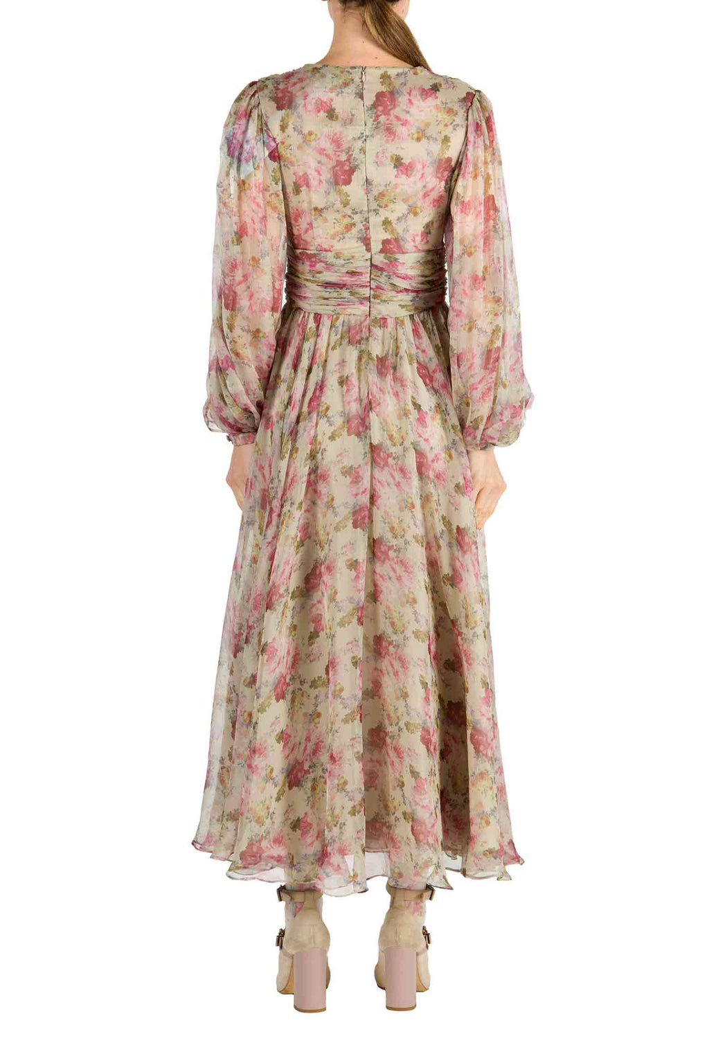 Chiffon Printed Roses Dress
