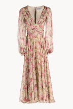 Chiffon Printed Roses Dress