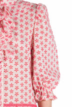 Vestito chemisier lungo con occhielli