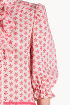 Vestito chemisier lungo con occhielli