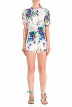 Camicia in jersey con stampa floreale