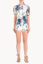 Camicia in jersey con stampa floreale