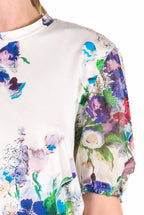 Camicia in jersey con stampa floreale