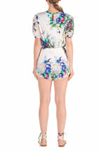 Camicia in jersey con stampa floreale