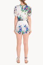 Camicia in jersey con stampa floreale