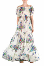 Vestito con stampa bouquet floreale