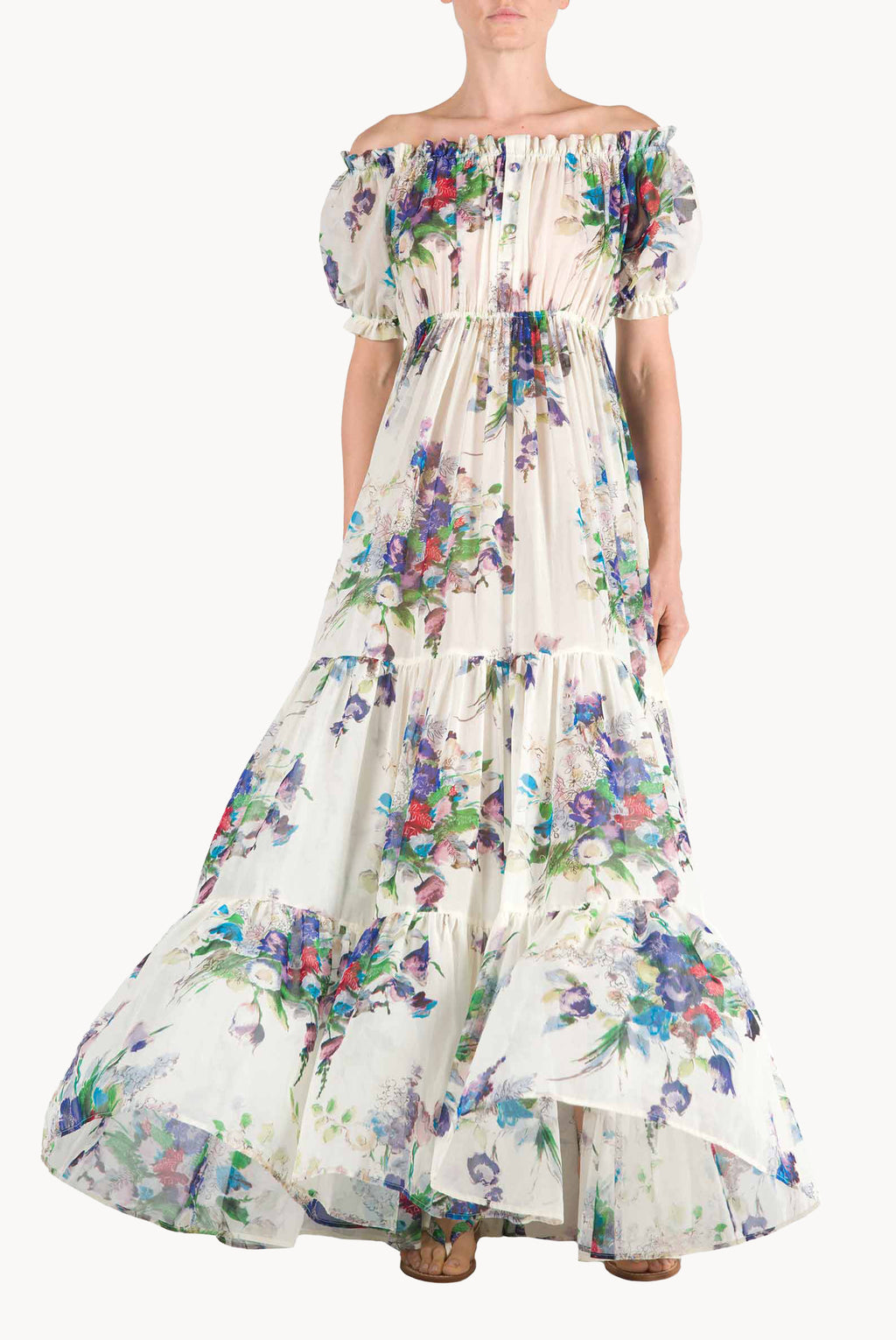 Floral Bouquet Printed Dress