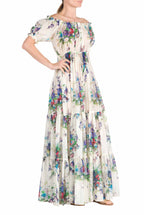 Vestito con stampa bouquet floreale
