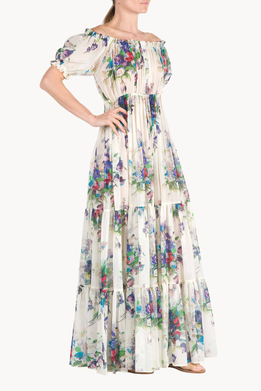 Floral Bouquet Printed Dress