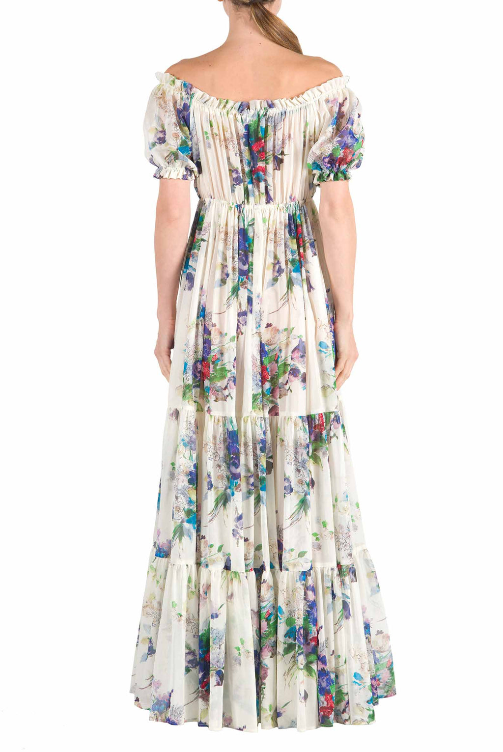 Vestito con stampa bouquet floreale