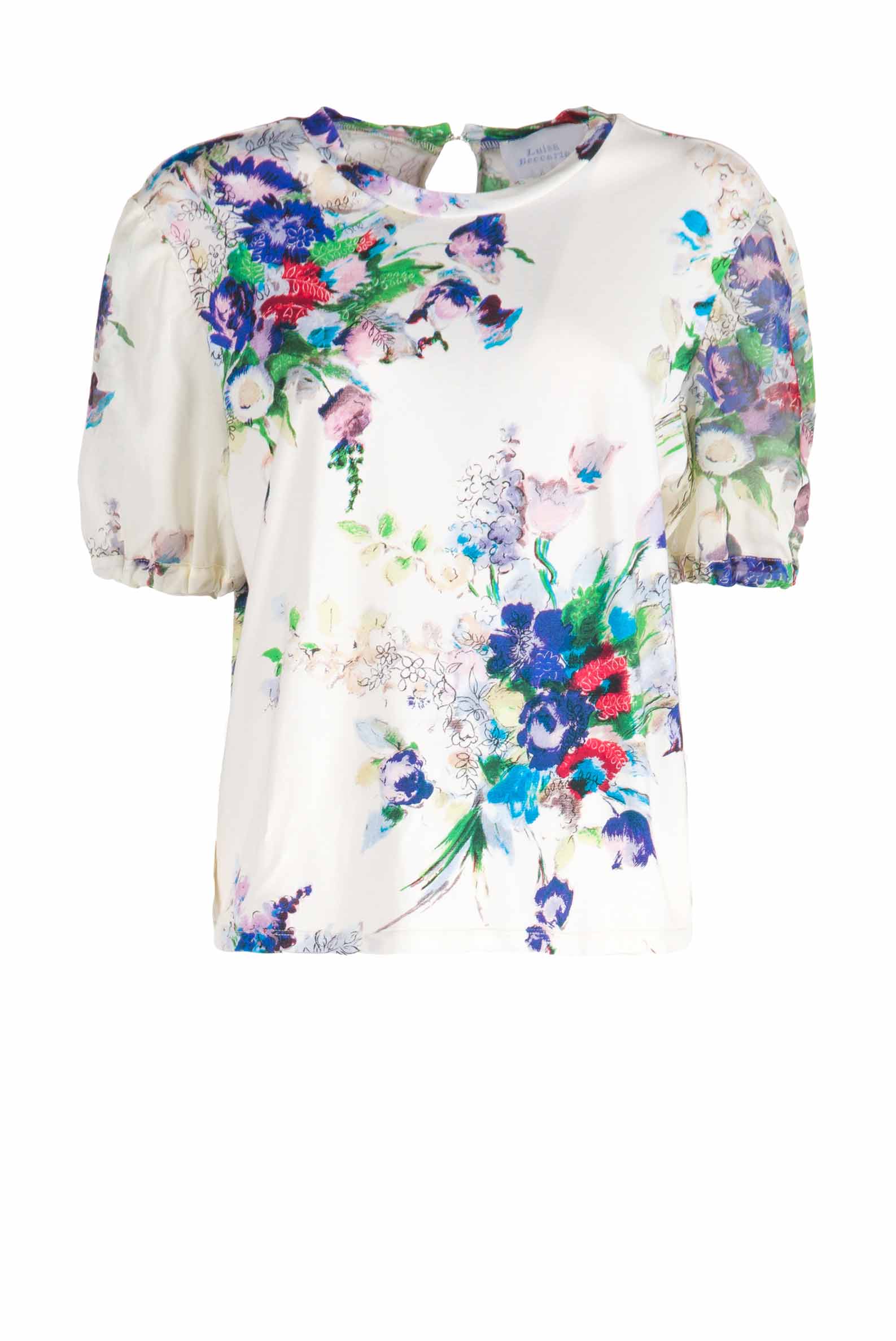 Camicia in jersey con stampa floreale