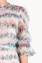 Vestito in chiffon con stampa floreale