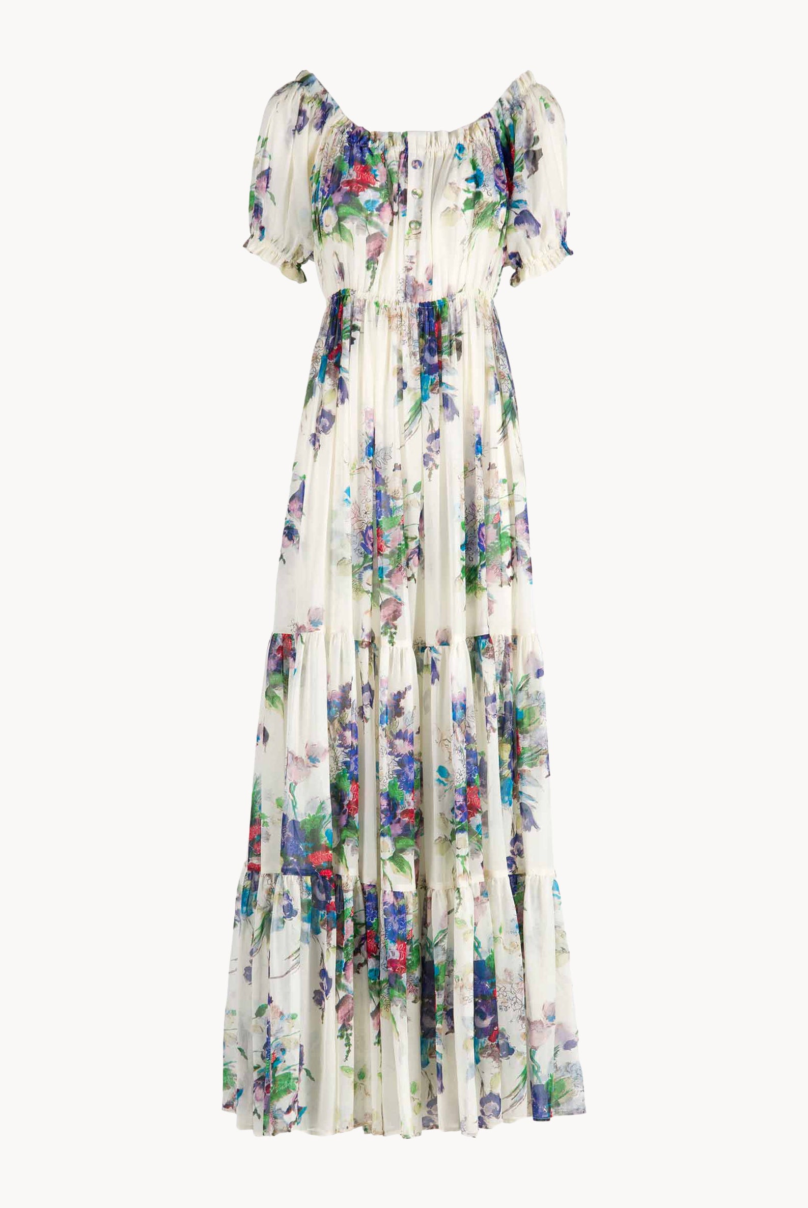 Vestito con stampa bouquet floreale