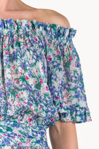 Tuta in georgette con stampa floreale