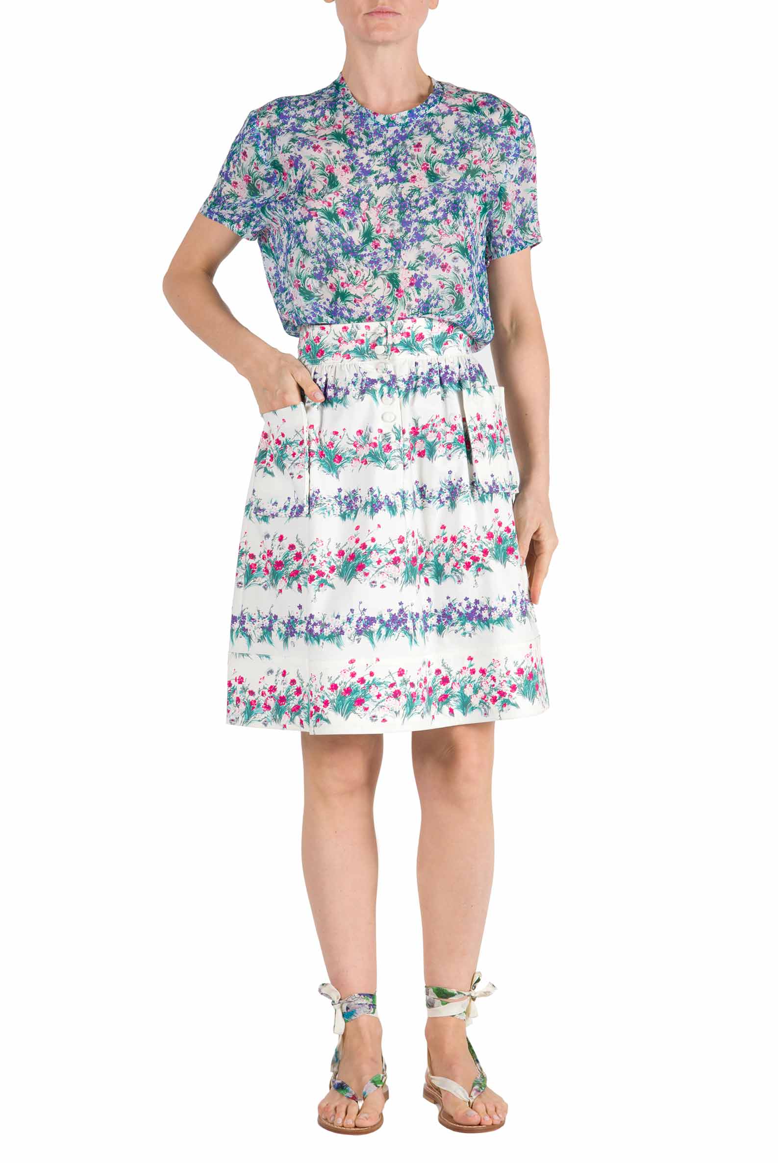 Blusa stampata floreale