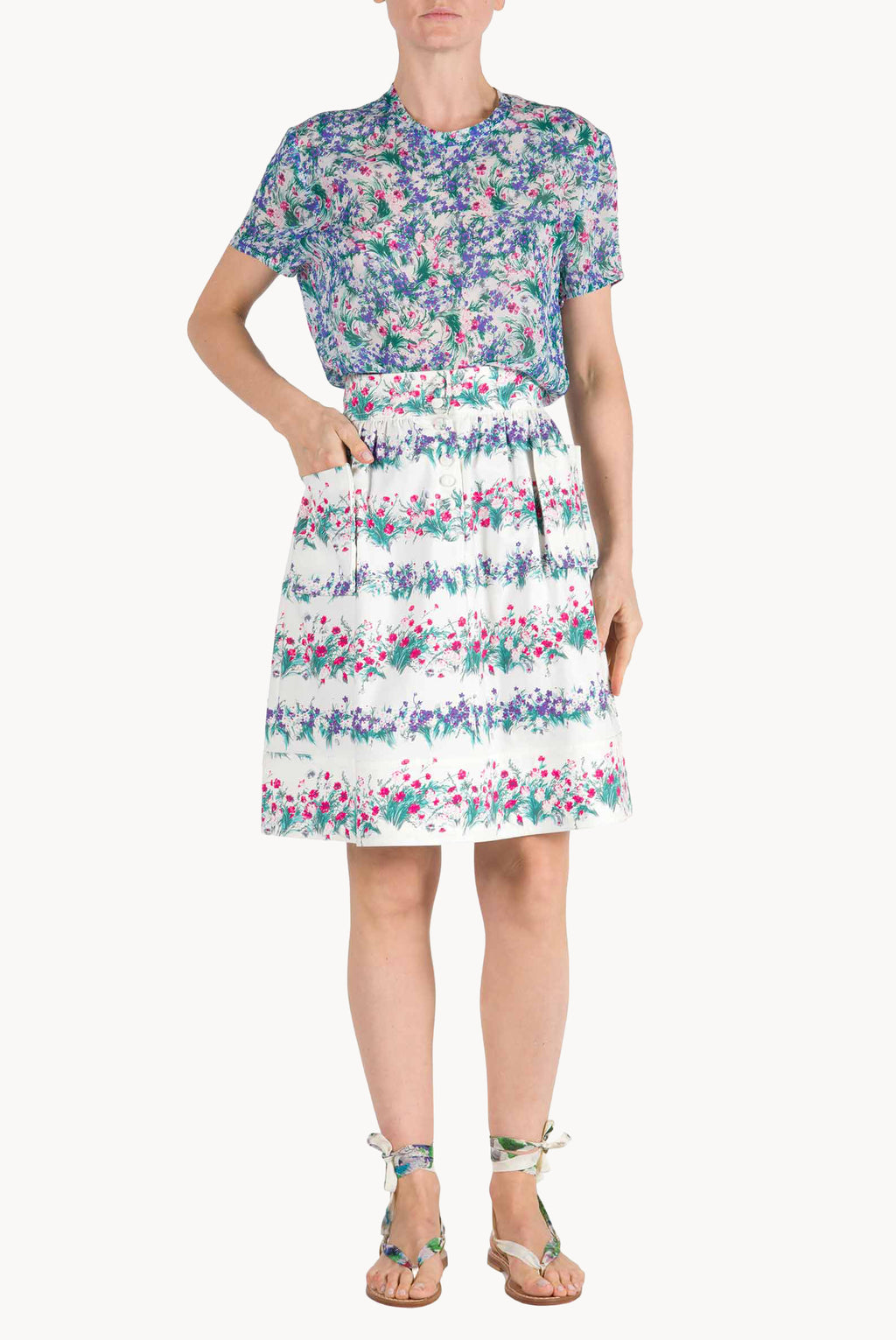 Blusa stampata floreale