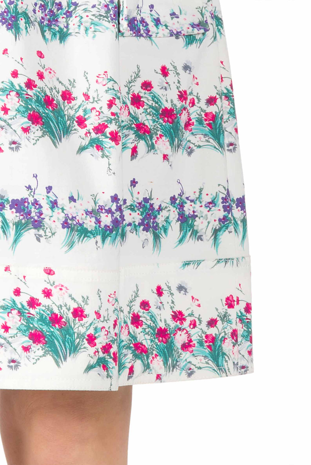 Gonna in cotone stampata floreale