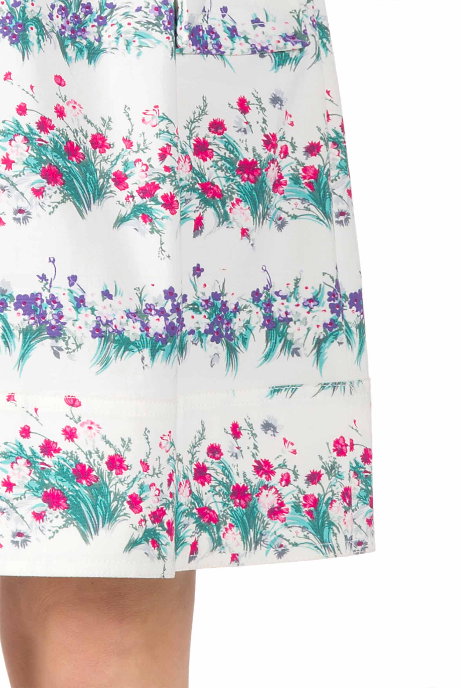 Gonna in cotone stampata floreale