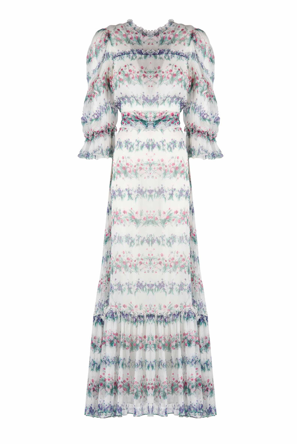 Vestito in chiffon con stampa floreale