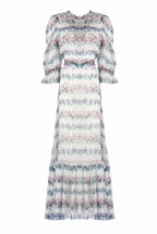 Vestito in chiffon con stampa floreale