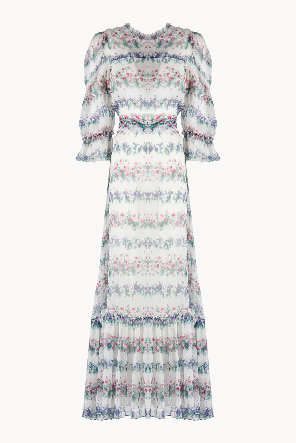 Vestito in chiffon con stampa floreale