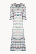 Vestito in chiffon con stampa floreale