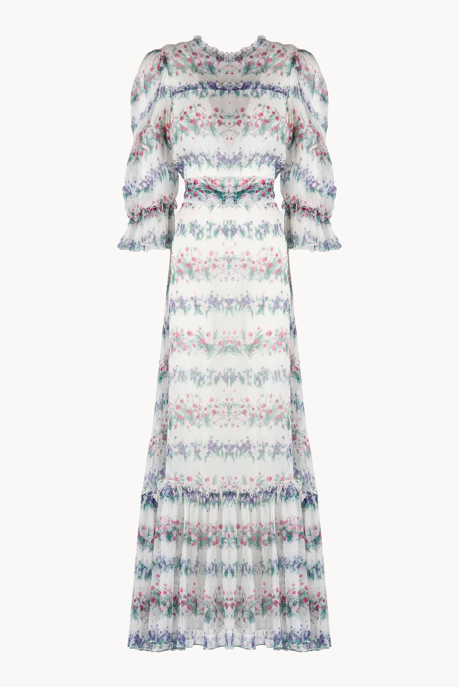 Vestito in chiffon con stampa floreale