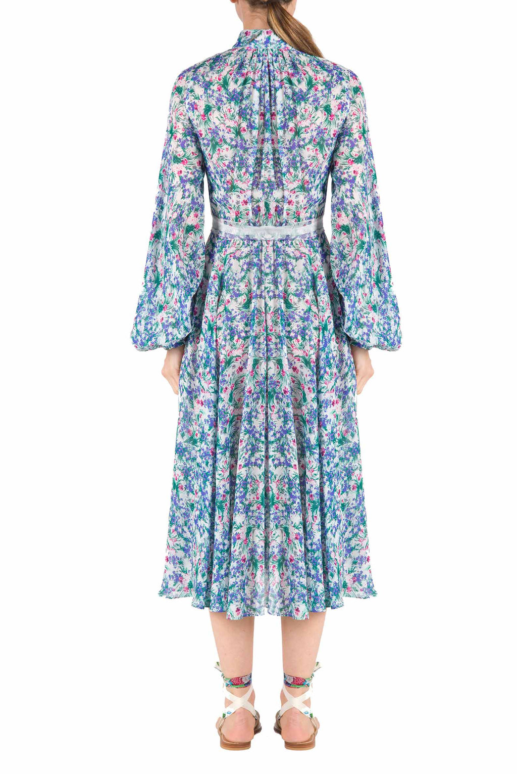 Vestito Carla Maria in georgette con stampa floreale