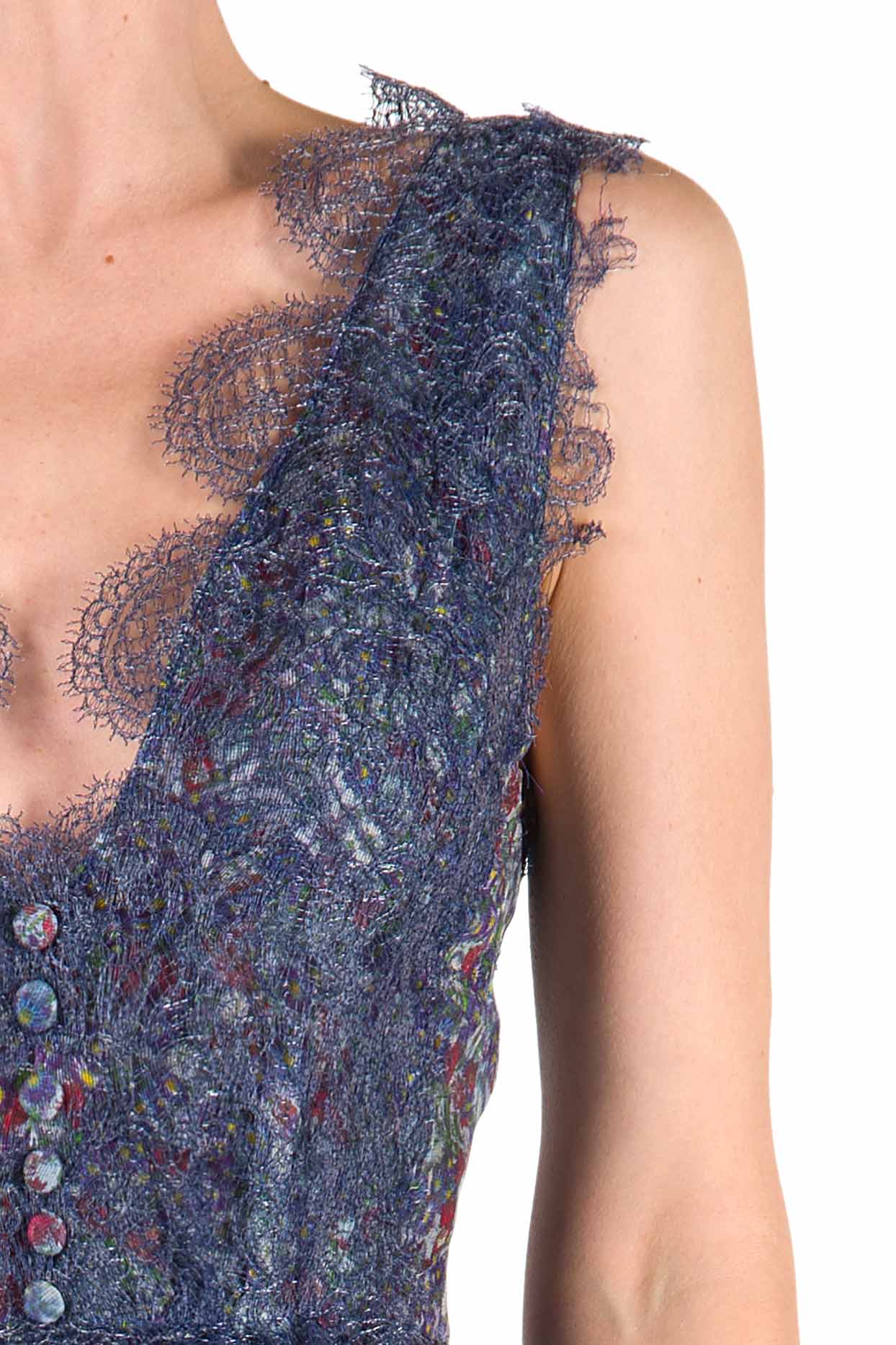 Abito in organza stampata floreale