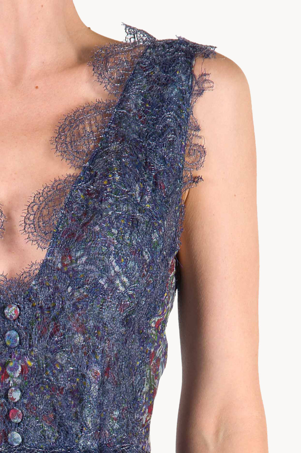 Abito in organza stampata floreale