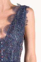 Abito in organza stampata floreale