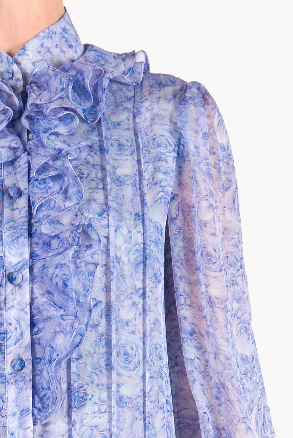 Roses Chemisier Chiffon Dress