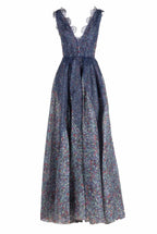 Abito in organza stampata floreale