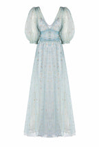 Abito ricamato in tulle