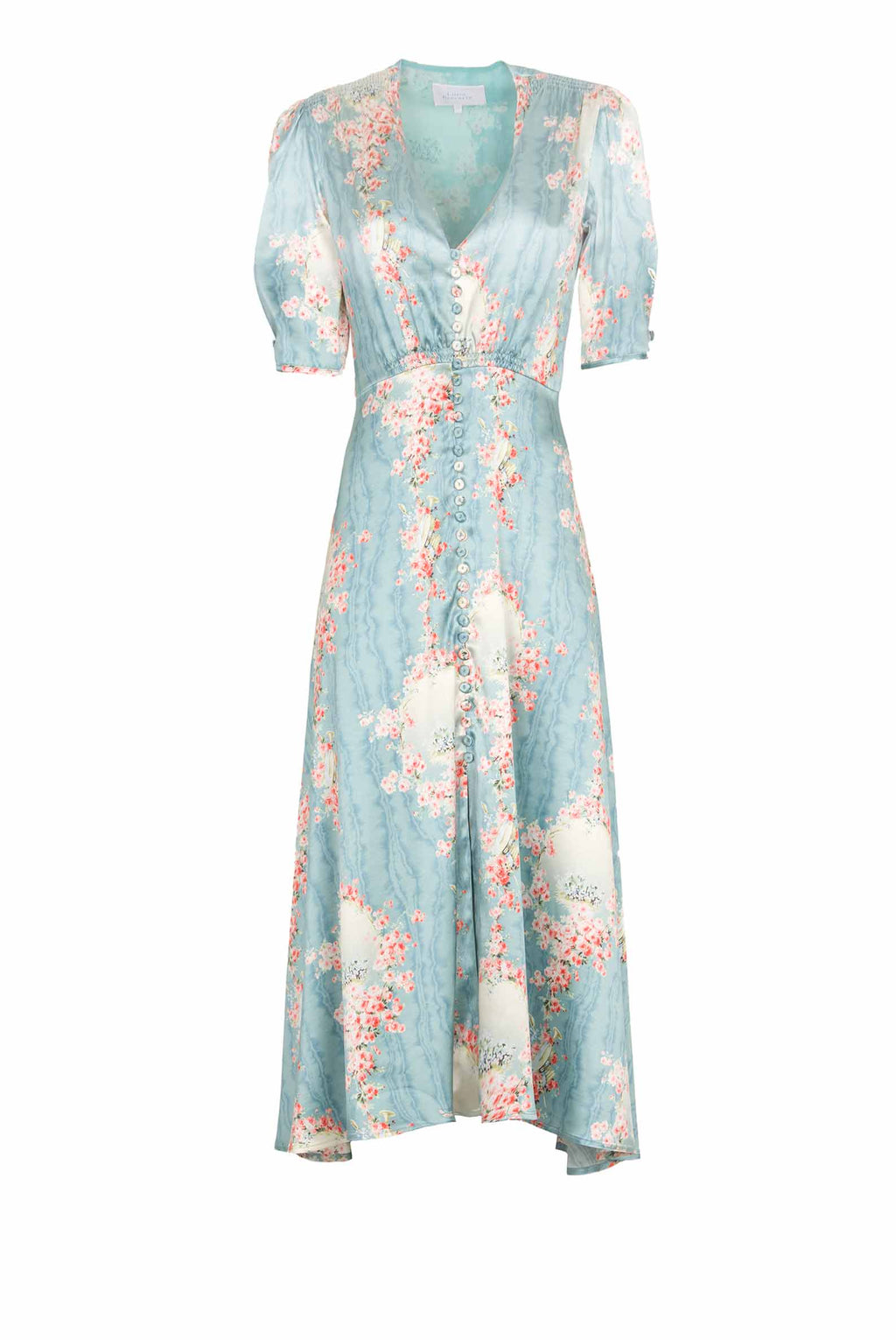 Vestito bottoncino in satin Circle Of Roses