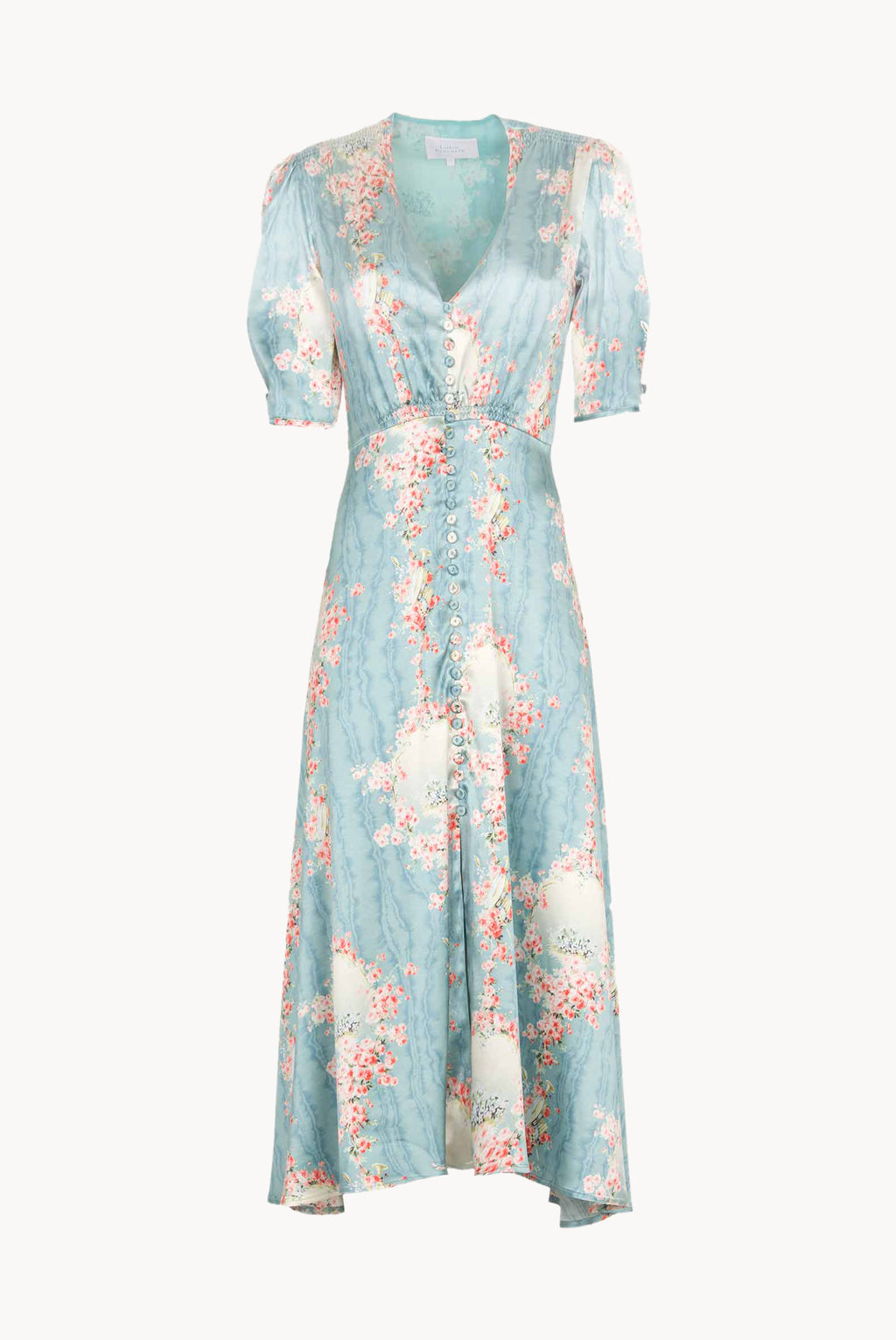Vestito bottoncino in satin Circle Of Roses