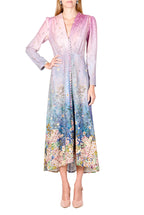 Floral Print Midi Bottoncino Dress