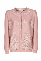 Cardigan in Lana Ricamata