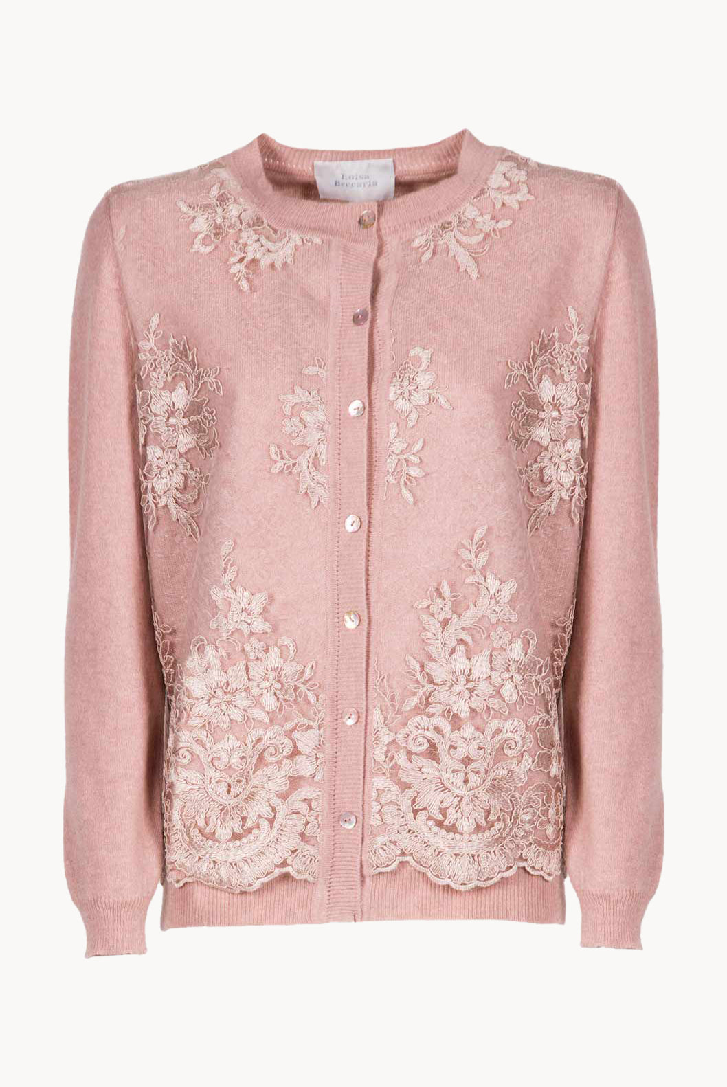 Cardigan in Lana Ricamata